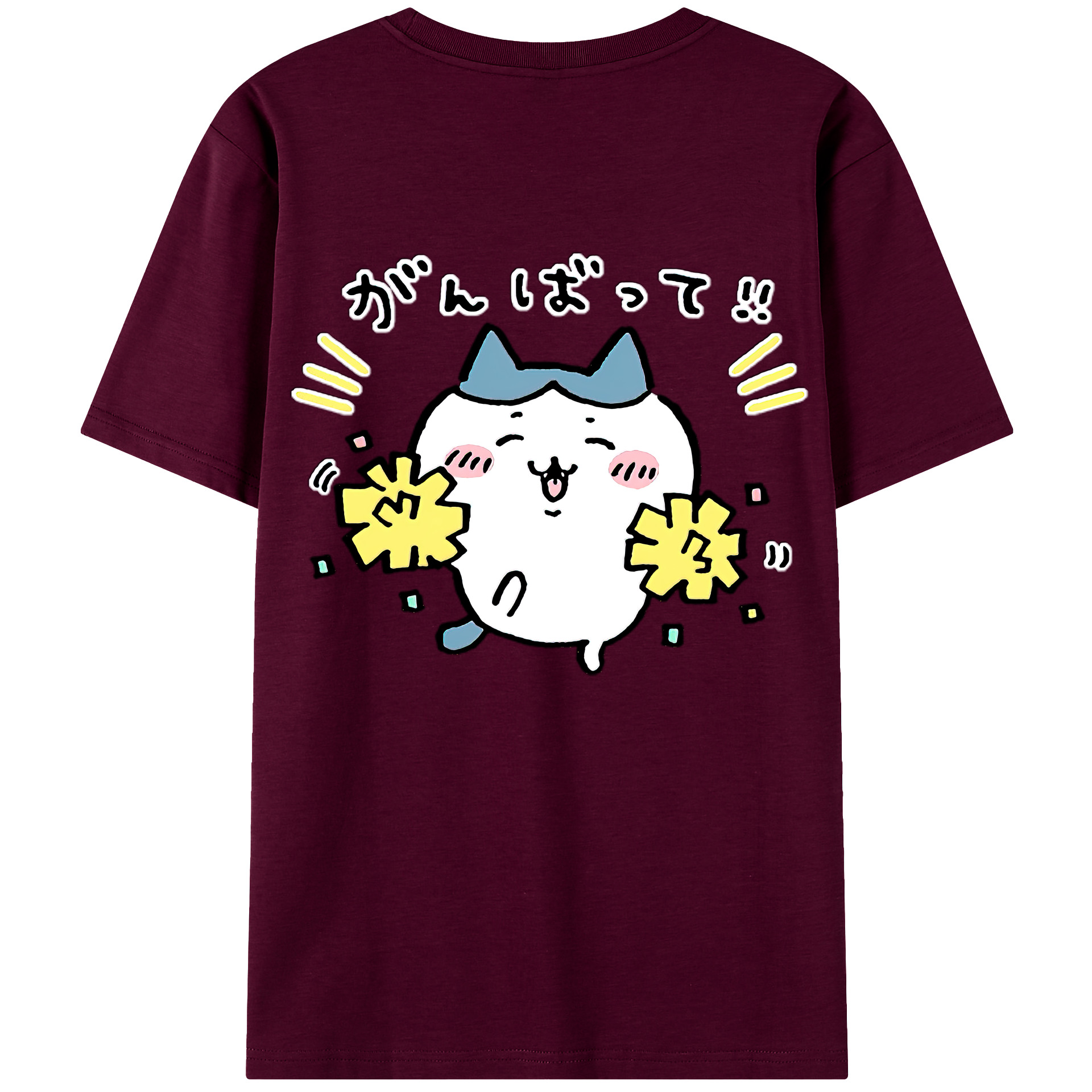 （画像用） ちいかわ ハチワレ Chii-kawa hachiware レディース半袖Tシャツ(バックプリント)